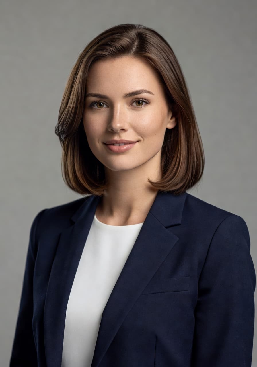 Polished professional AI headshot generated from a selfie by SelfAI