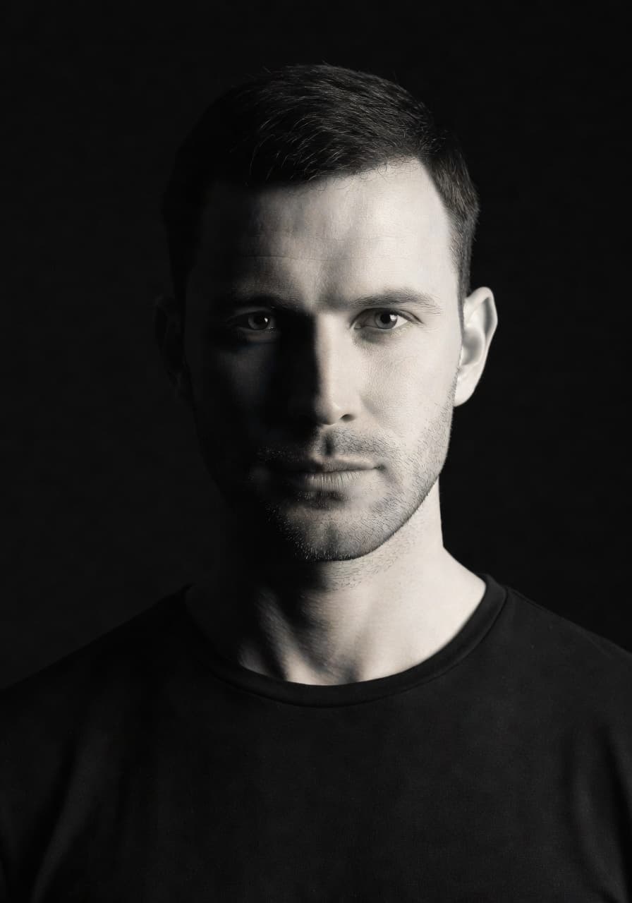 AI Monochrome Editorial Portraits generated by SelfAI – AI Photo Studio